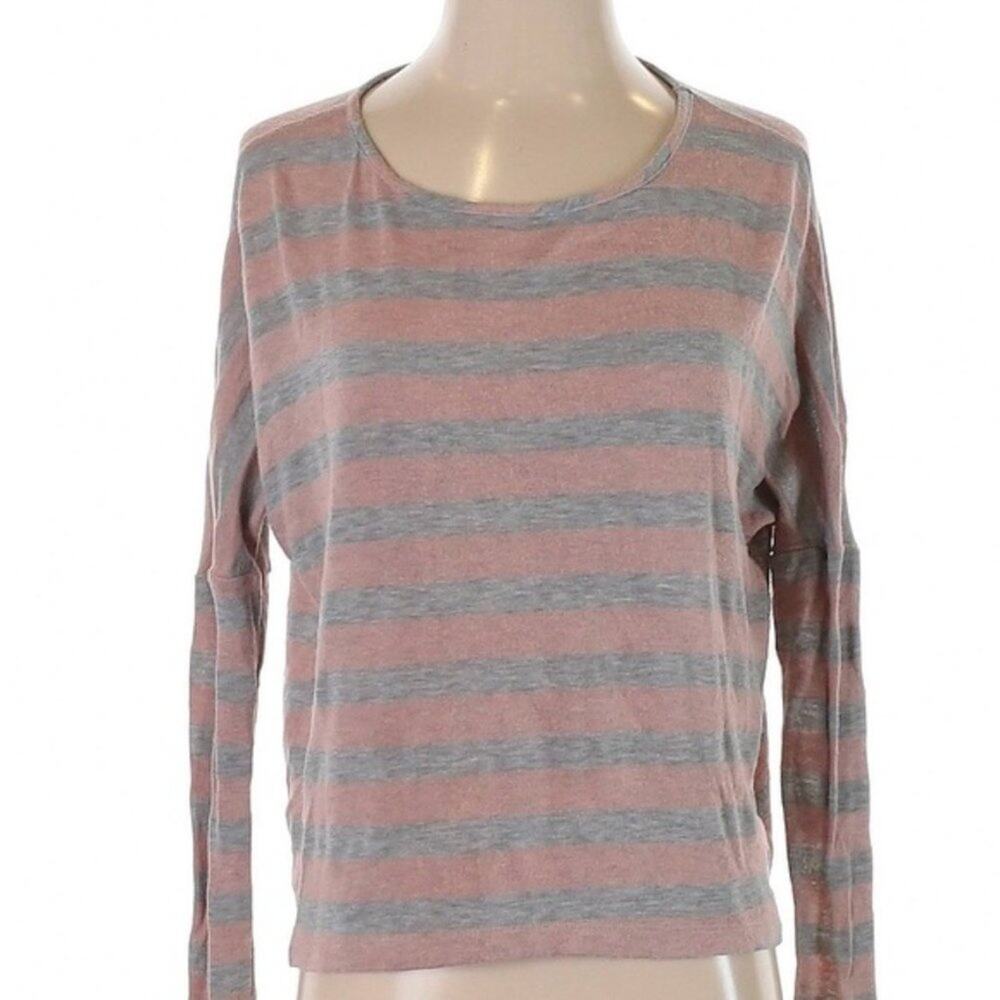 Urban Outfitters Twilightcore Sparkle & Fade Striped Long Sleeve Shirt